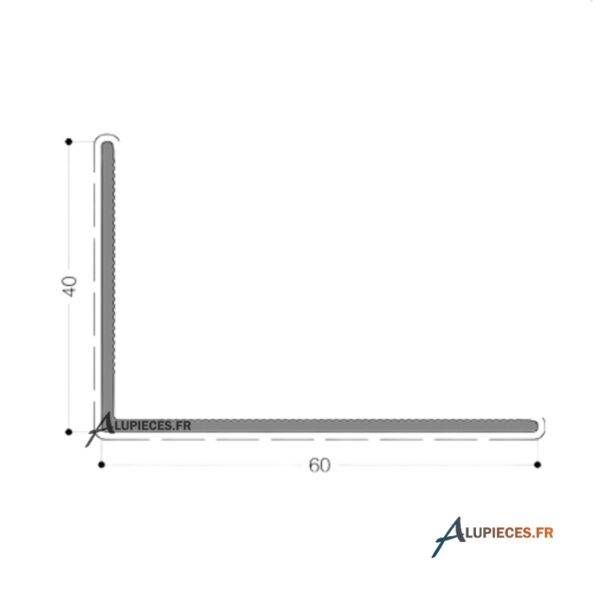 Profilé de finition Technal 40x60 Réf T591243