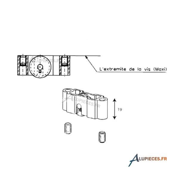 Roulette Simple Aluminium Technal Coulissant GE